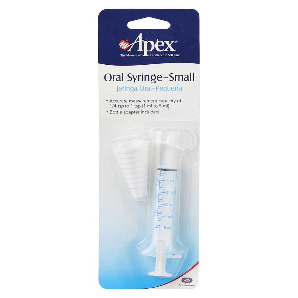 Apex Oral Syringe With Adapter, 1Tsp